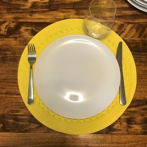 Yellow placemats set of 8